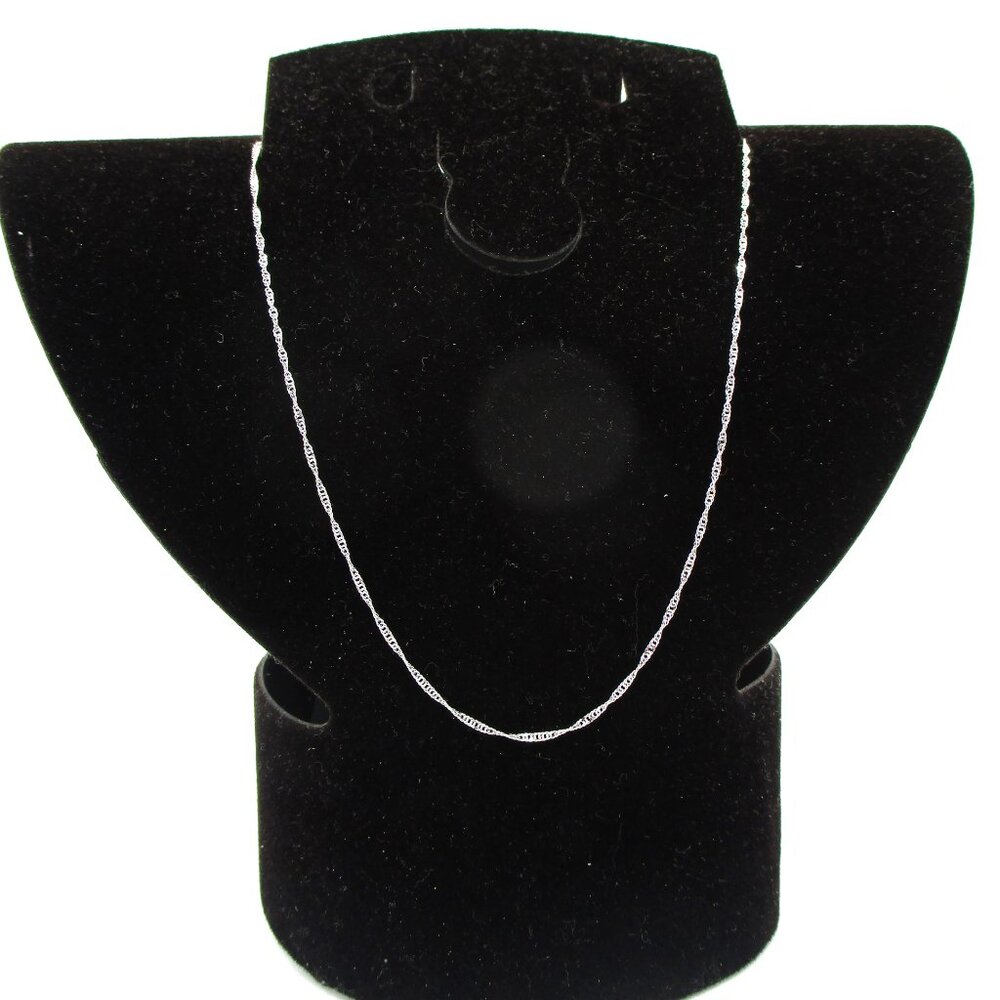 10K White Gold Necklace - 18" + 2"- Brilliance Fine Jewelry - 019 Gauge - Picture 2 of 5